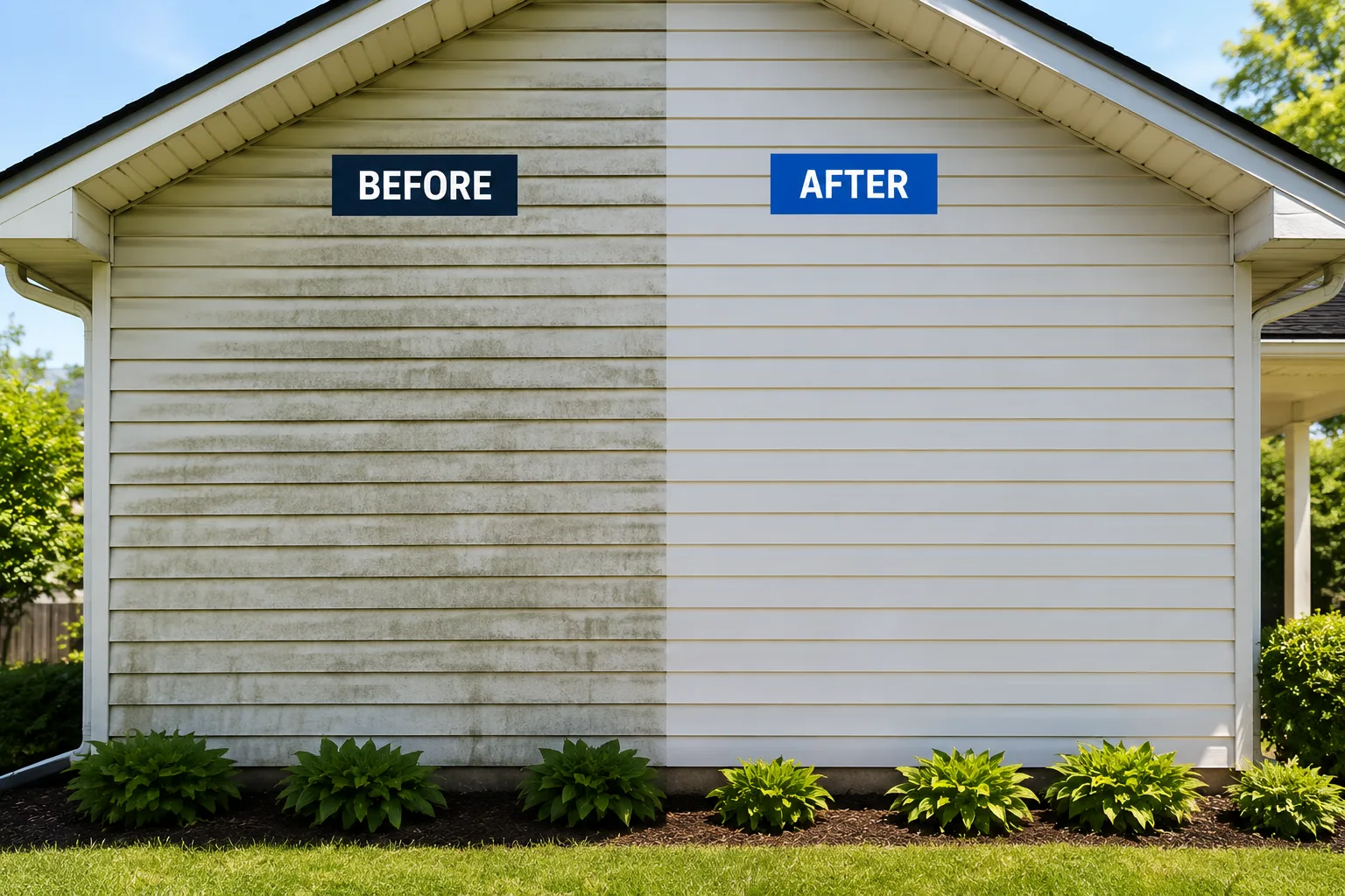 Calgary home garage with clean floor and apron